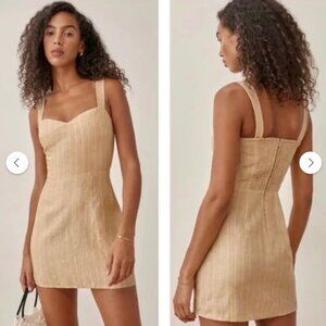 Reformation Miso Linen Dress - Yellow